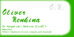 oliver menkina business card